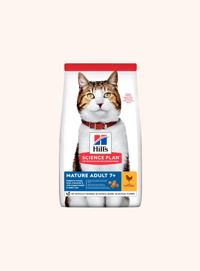 Hill's Mature 7+ Adult Dry Cat Food - Chicken