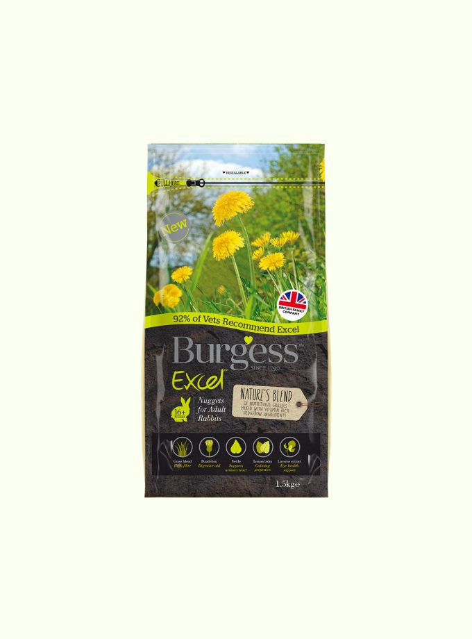 Burgess Excel Nature's Blend Adult Rabbit Nuggets