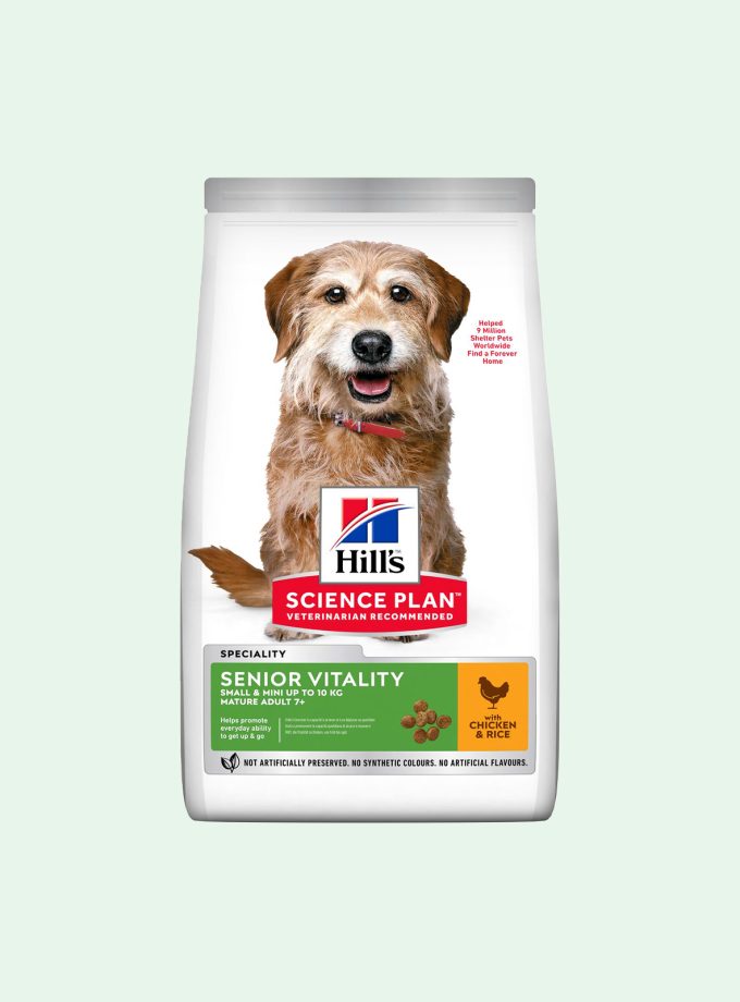 Hills Senior Vitality Mini Breed Chicken Dog Food