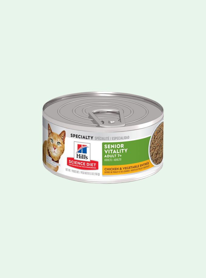 Hill's Senior Vitality Chicken Wet Cat Food - 82g Tin