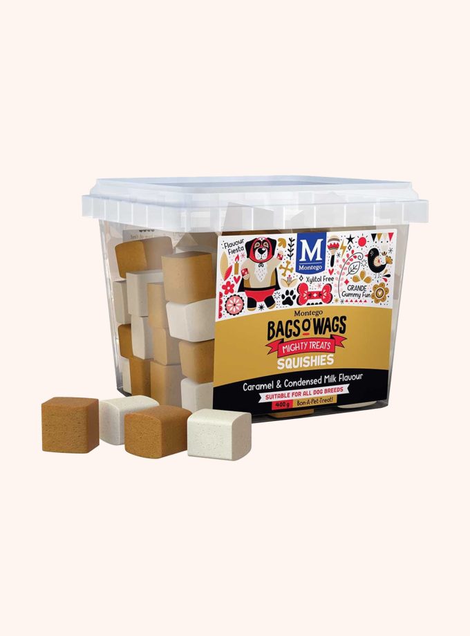 Montego Bags O Wags Squishies Caramel and Condensed Milk Soft Chews for All Dogs