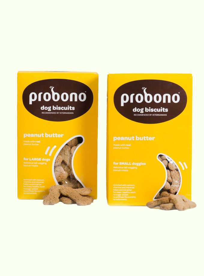 Probono Large Breed Peanut Butter Flavoured Dog Biscuit Treats 1kg
