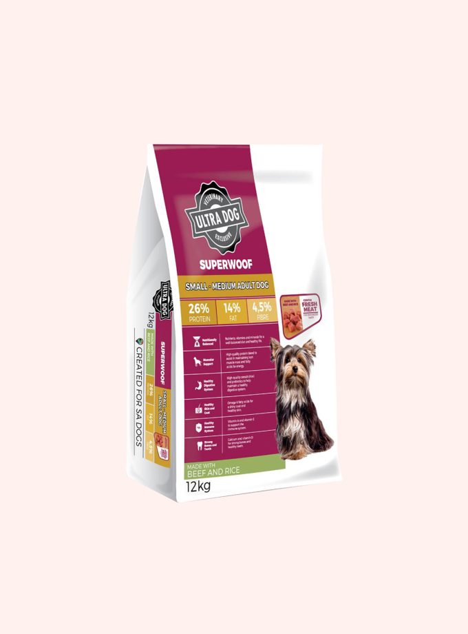 Ultra Dog Superwoof Adult Small & Medium Breeds (Beef)