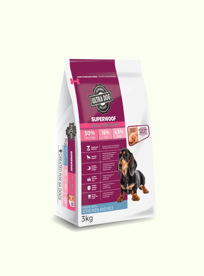 Ultra Dog Superwoof Puppy Small & Medium Breed (Chicken)