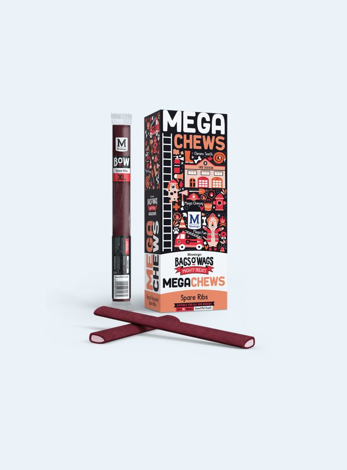 Montego Bags O Wags Mega Chews, Spare Rib