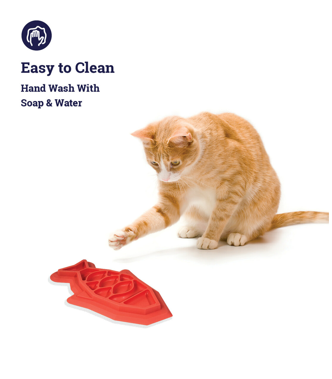 Fishie Fun Feed Mat, Cat Slow Feeder, Pink - Image 2