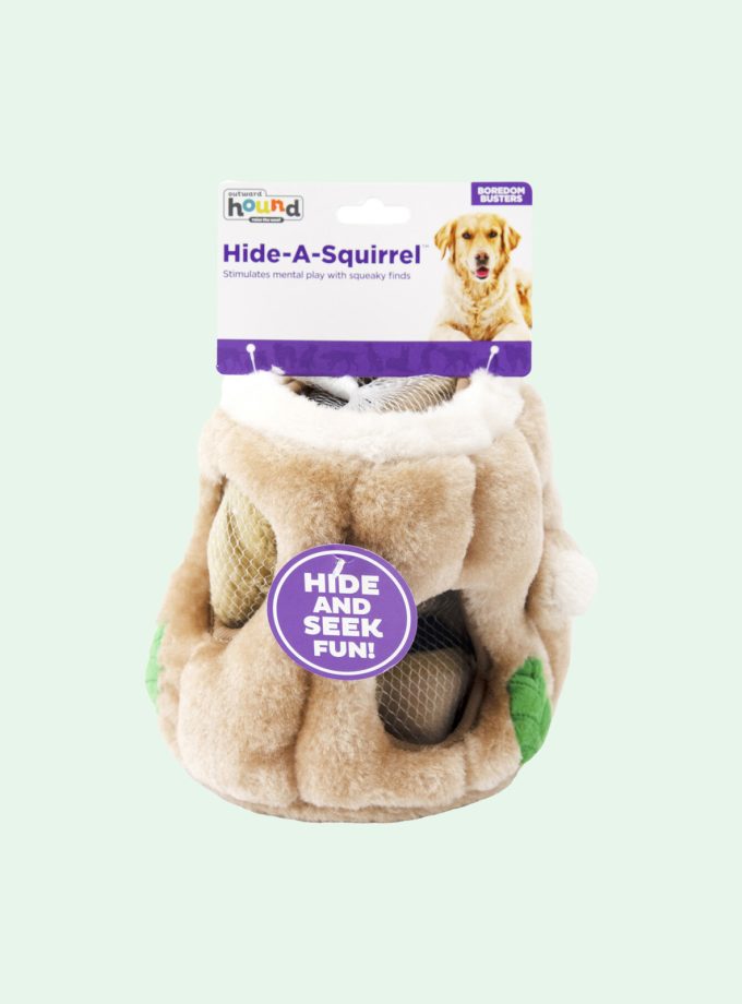 Hide A Squirrel Plush Dog Toy Puzzle