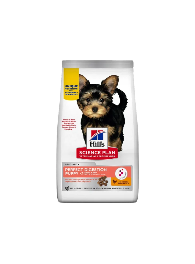 HILL'S SCIENCE PLAN Puppy Perfect Digestion Small & Mini Dry Food Chicken & Brown Rice Flavour