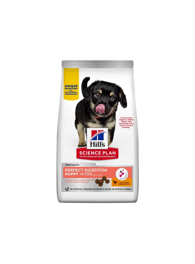 HILL'S SCIENCE PLAN Puppy Perfect Digestion Medium Dry Food Chicken & Brown Rice Flavour