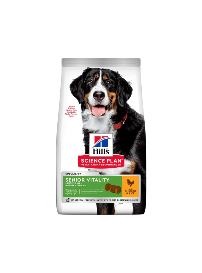 HILL'S SCIENCE PLAN Adult 7+ Senior Vitality Large Breed Dry Dog Food Chicken Flavour - 14kg