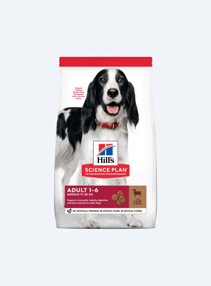 HILL'S SCIENCE PLAN Adult Medium Dry Dog Food Lamb & Rice Flavour - 12kg